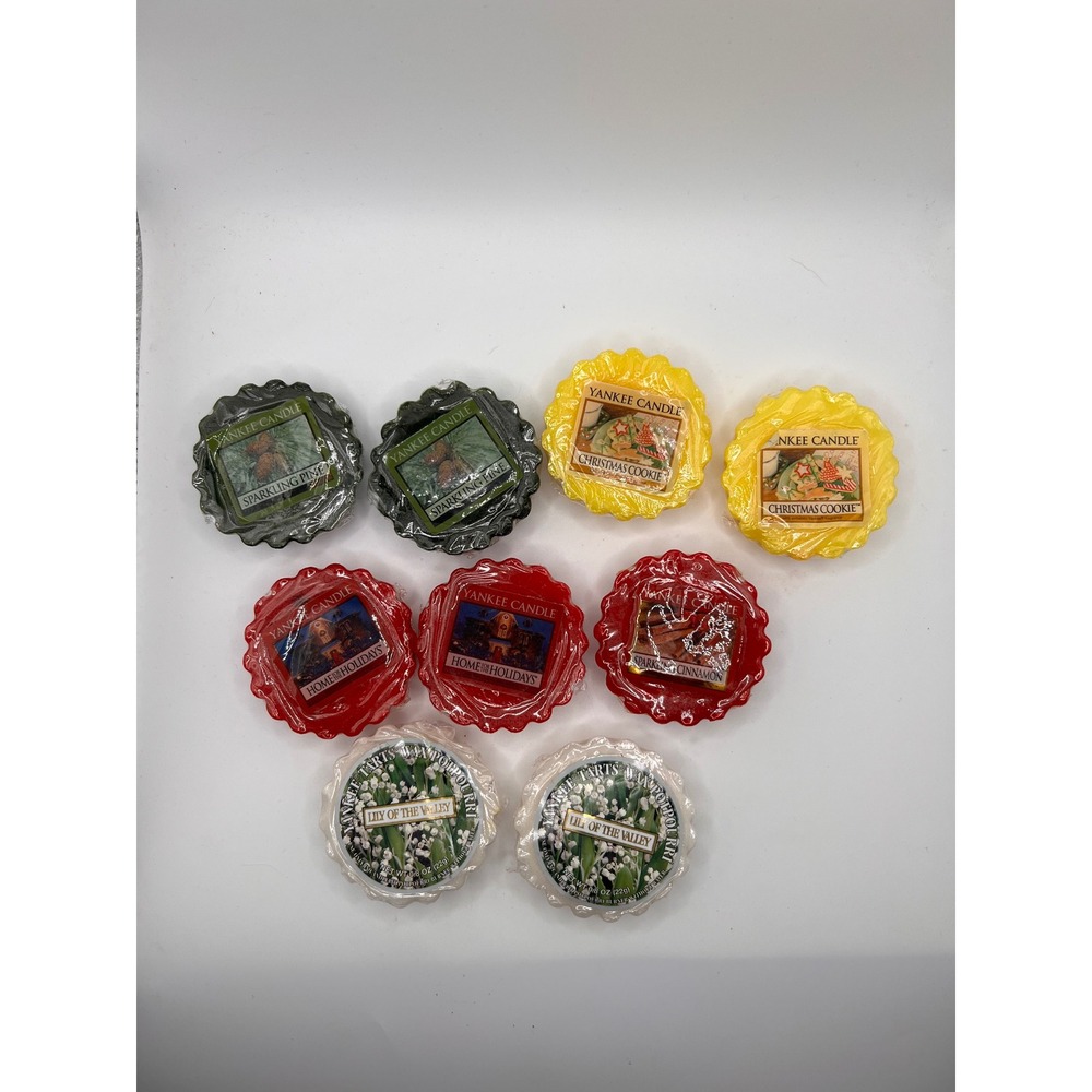 Yankee Candle Melts Mix Lot of 9 Sealed Christmas Cinnamon Sparkling Pine